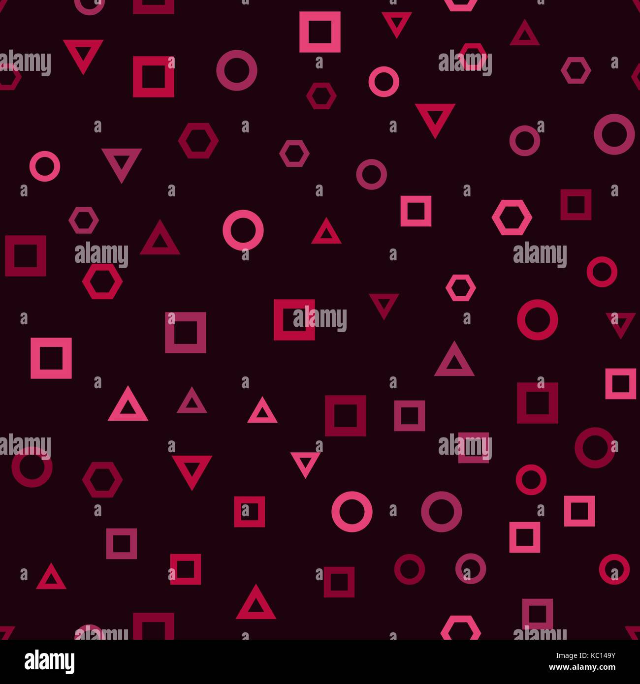 Vector seamless pattern - circle,quadrati, esagoni, triangolo Illustrazione Vettoriale