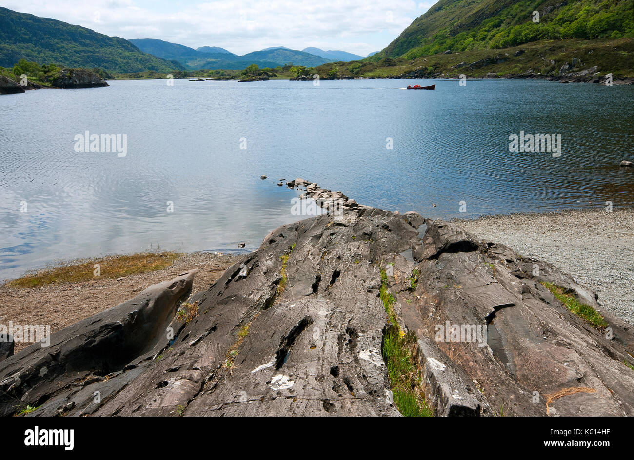 Lago Superiore, Parco Nazionale di Killarney, nella contea di Kerry, Irlanda Foto Stock