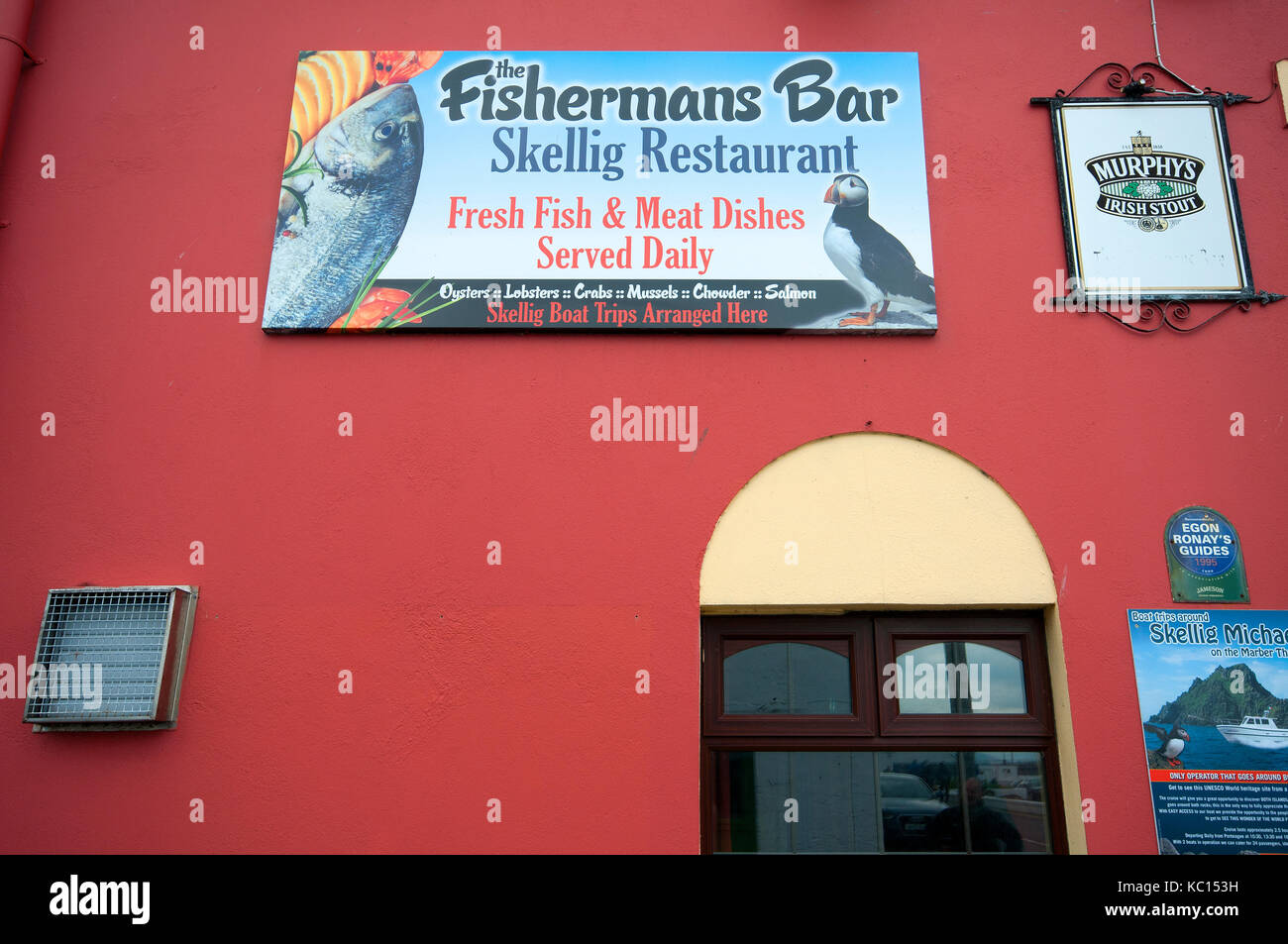 Il Fishermans Bar e Ristorante Skellig, Portmagee, nella contea di Kerry, Irlanda Foto Stock
