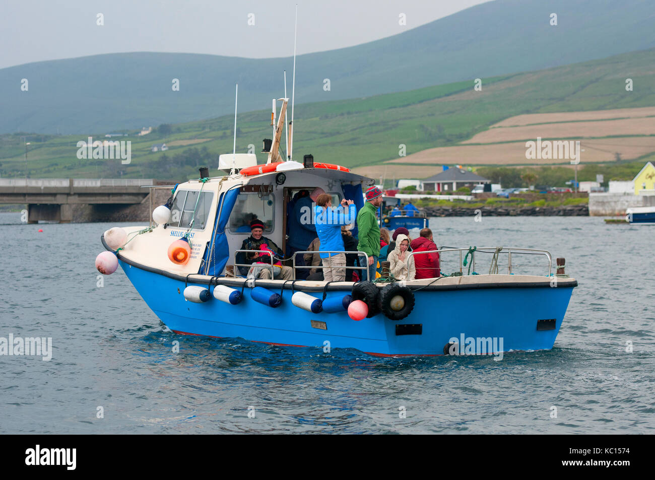Gita in barca alle Isole Skellig da Portmagee, nella contea di Kerry, Irlanda Foto Stock