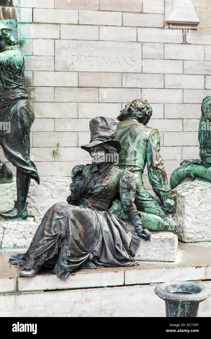Statua vivente in antwerpen Foto Stock