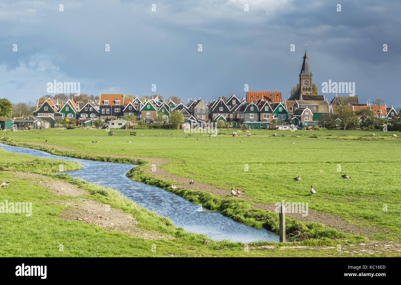 Marken un piccolo villaggio nei pressi di Amsterdam nei Paesi Bassi Foto Stock