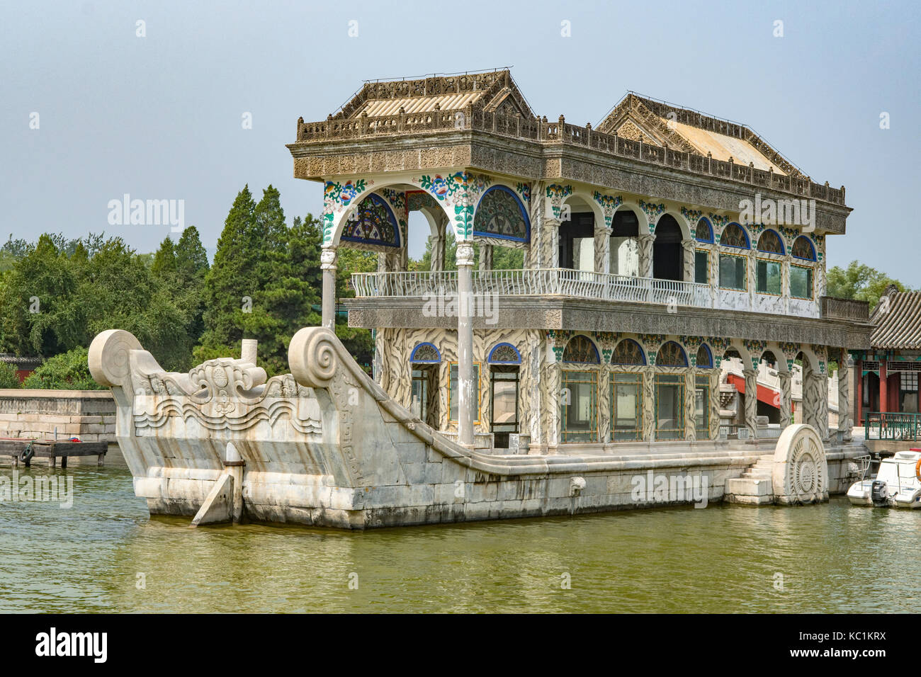 La barca di marmo, il Summer Palace, Pechino, Cina Foto Stock