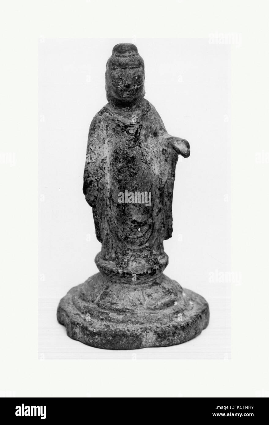 Buddha, IX o X secolo, Corea del bronzo, H. 2 5/8 in. (6.7 cm), scultura Foto Stock