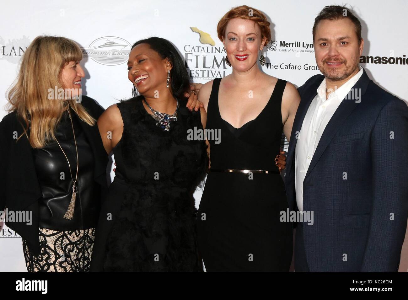 Catherine Hardwicke, tamika lamison, adele jones, Theodore melfi presso gli arrivi di catalina film festival - sat, avalon theatre, isola di santa catalina, ca il 30 settembre 2017. Foto di: priscilla concedere/everett collection Foto Stock