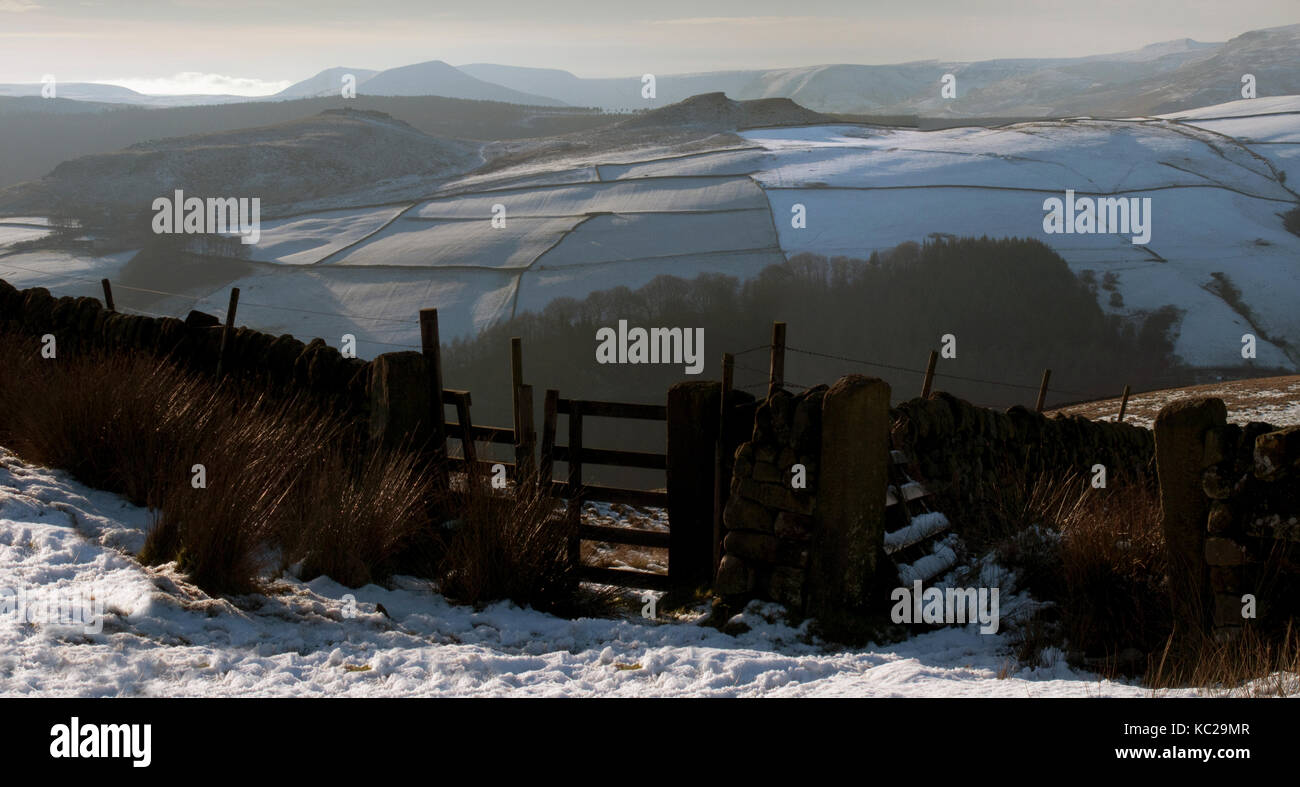 Crook collina dal bordo Derwent Foto Stock