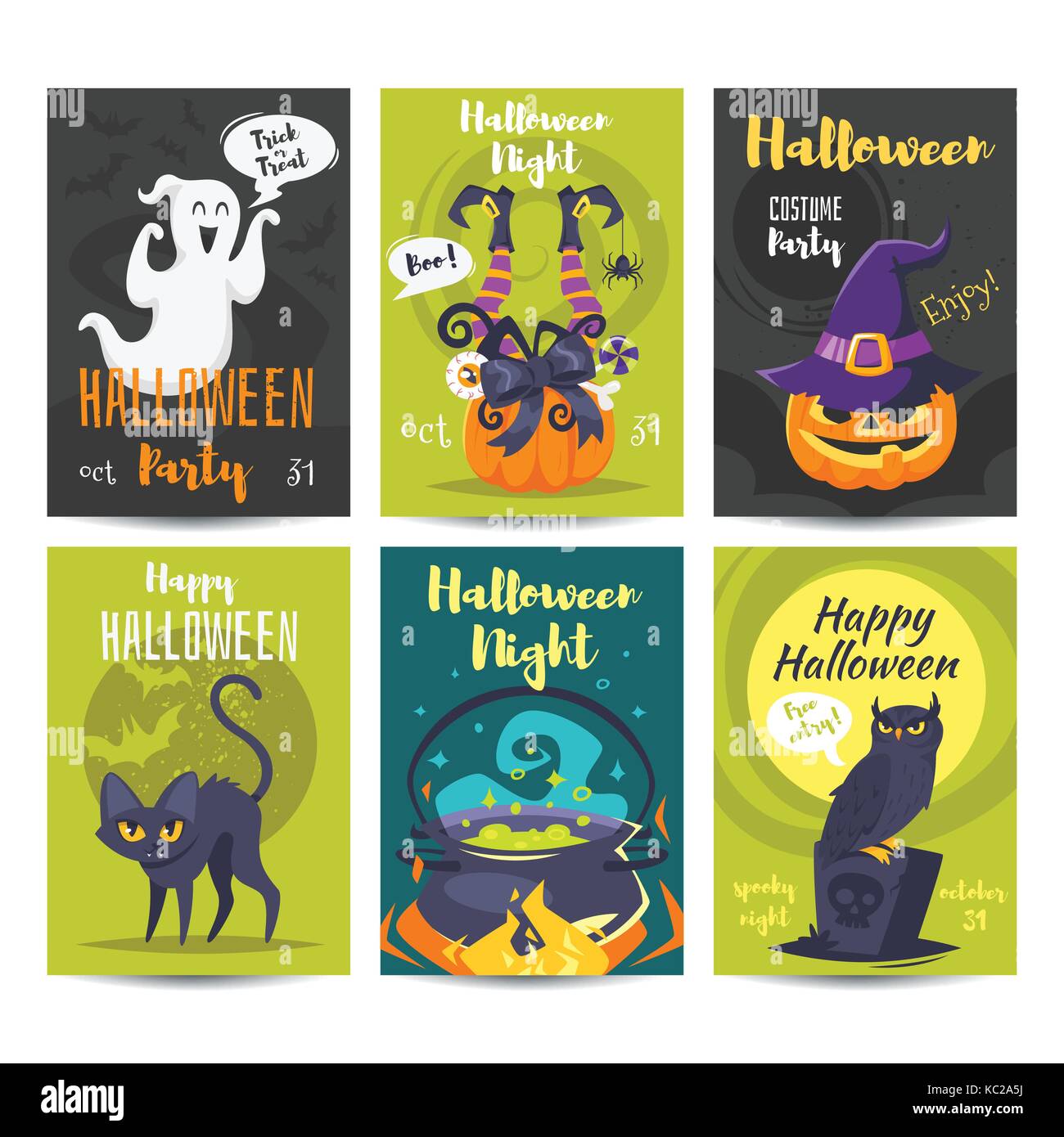 Halloween poster del modello di progettazione Illustrazione Vettoriale