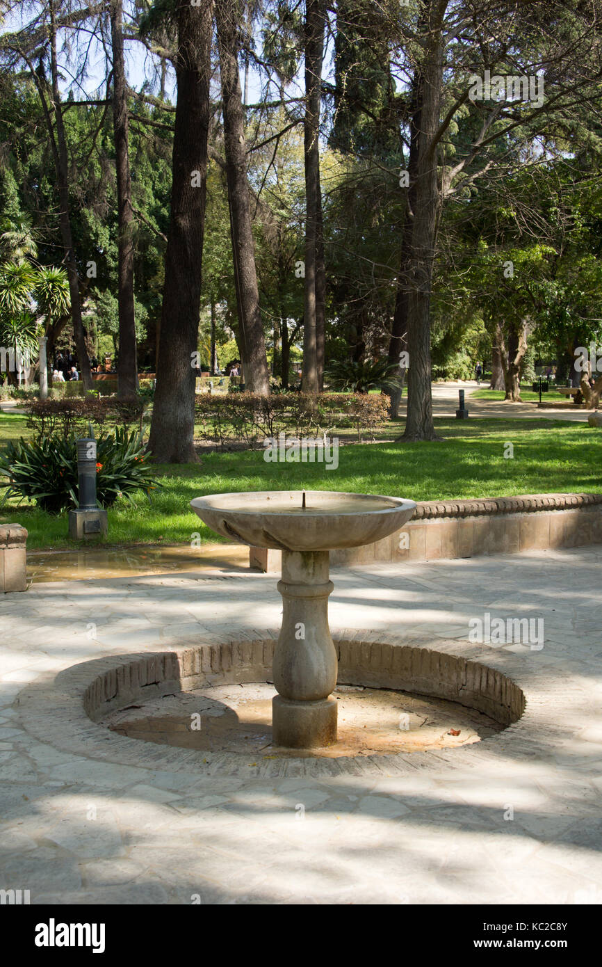 Giardino dei poeti, palazzo di Alcazar di Siviglia Foto Stock