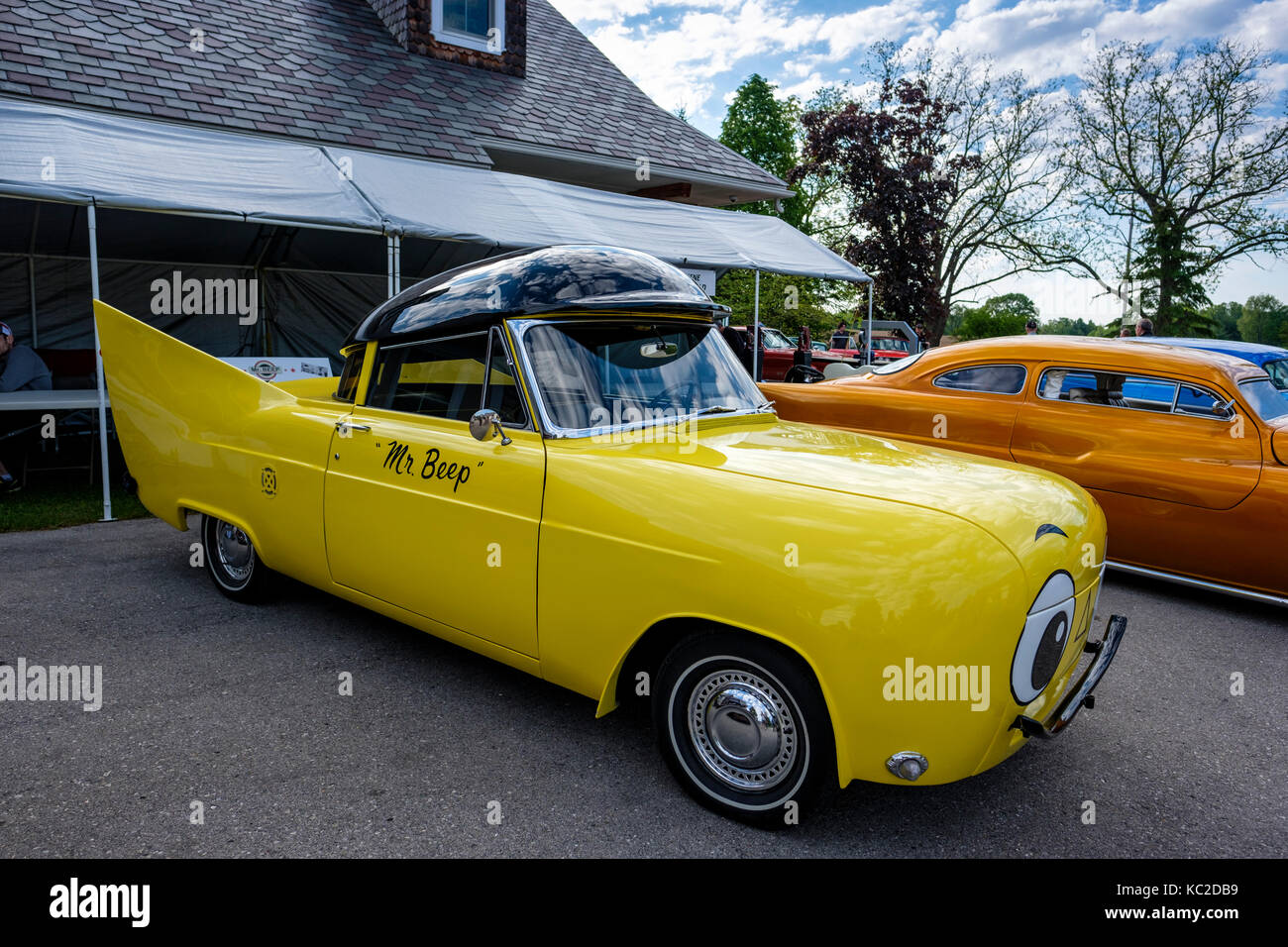 Beep The Talking Car, un'auto unica nel suo genere utilizzata dalla BP Oil Company del Canada per un programma di sicurezza stradale per gli studenti negli anni '50 e '60 in Canada. Foto Stock