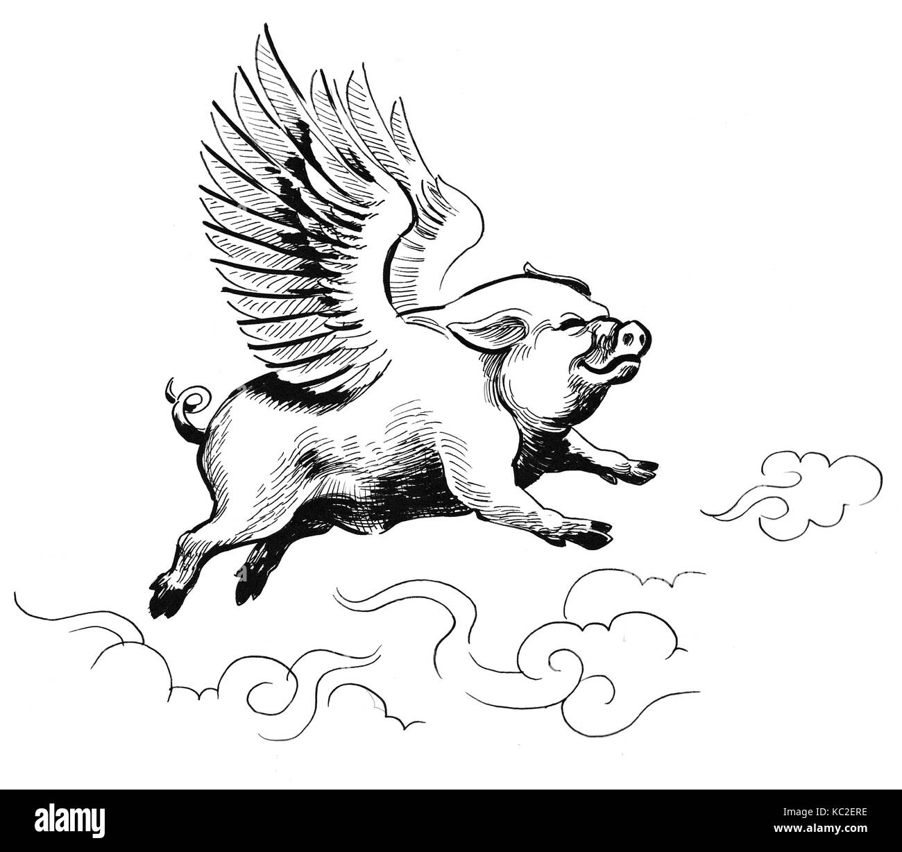 Flying Pig Foto Stock