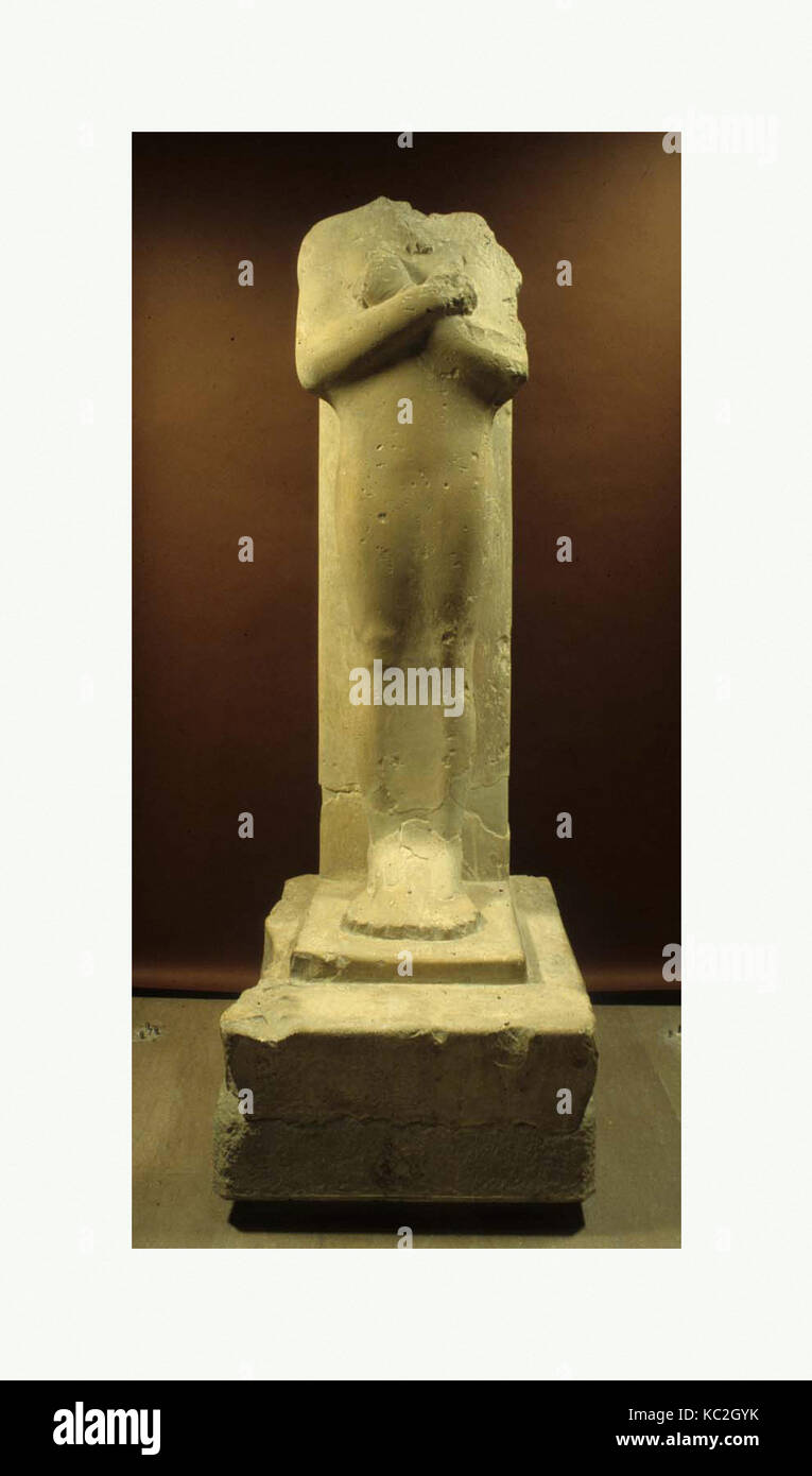 Osiride statua di Senwosret I, Regno di Mezzo, Dynasty 12, ca. 1961-1917 A.C., dall'Egitto, Regione Memphite, Lisht Sud Foto Stock