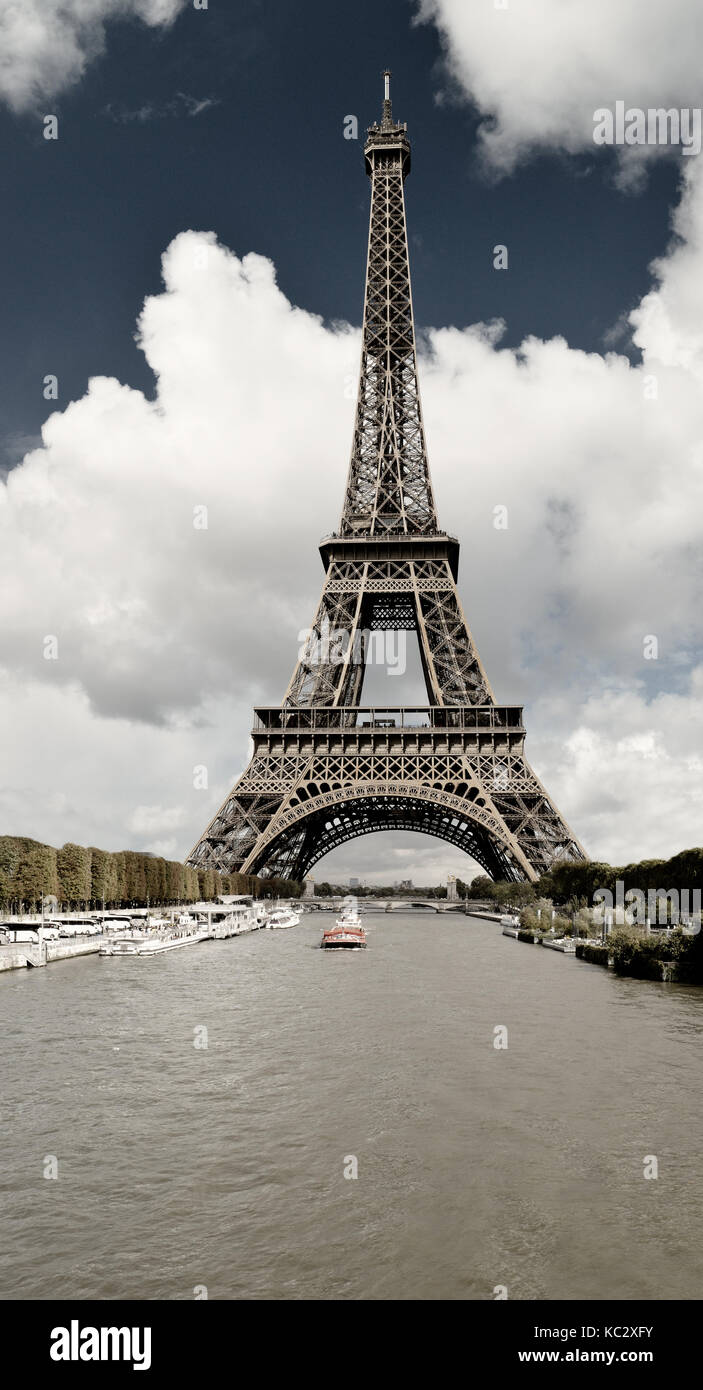 Da i miei sogni. incontro alla torre eiffel e al fiume Senna. Foto Stock