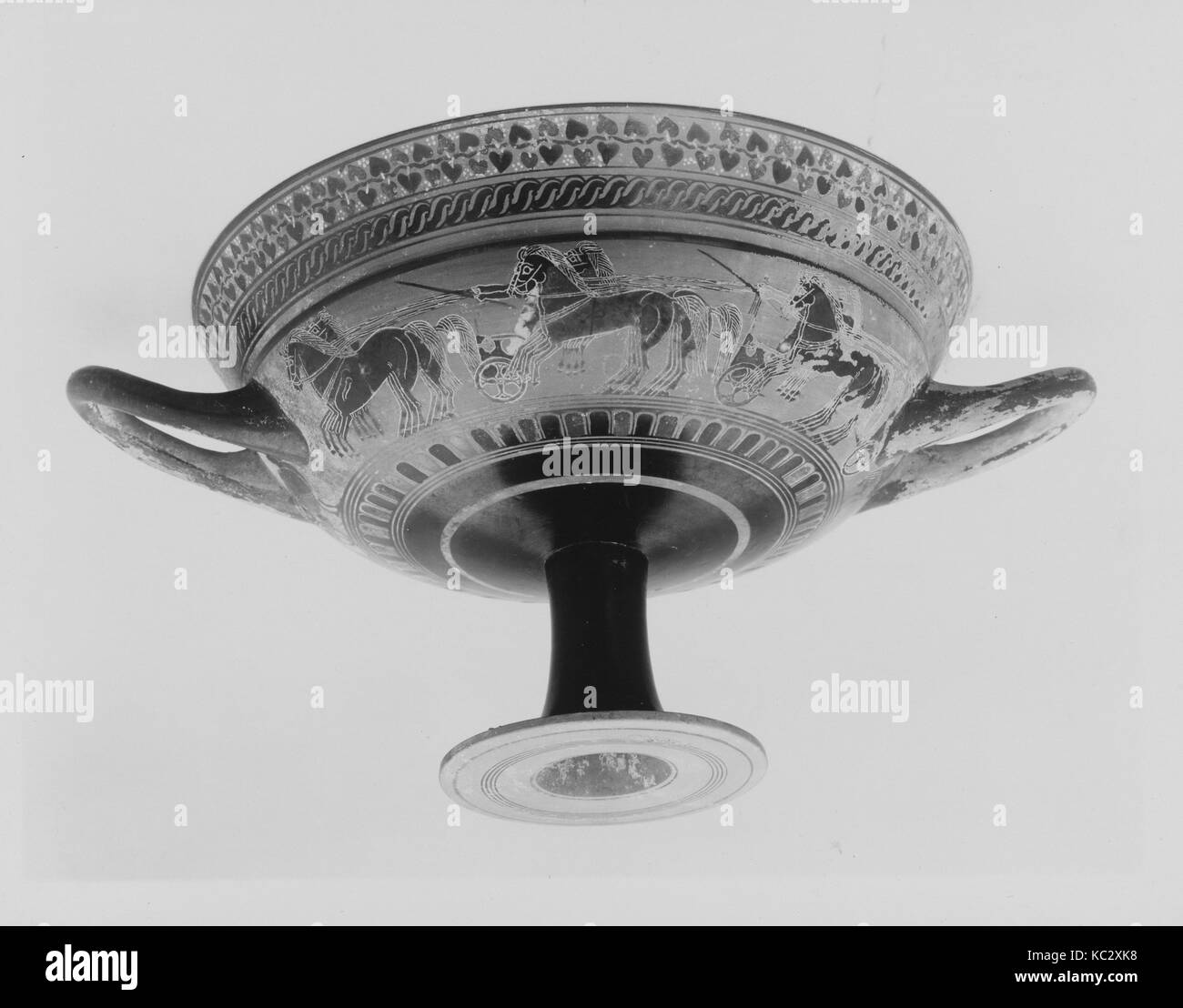 Kylix di terracotta: ibrido Siana lip-cup (bicchiere), ca. 560 A.C. Foto Stock