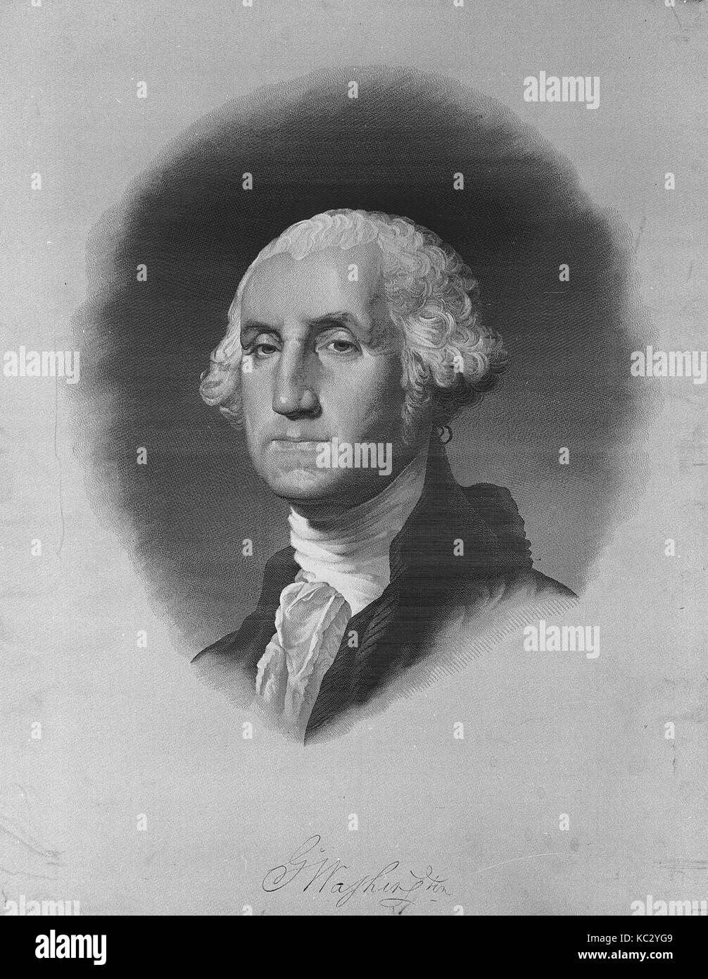 Il presidente George Washington, probabilmente dopo una incisione da James Heath, 1893 Foto Stock