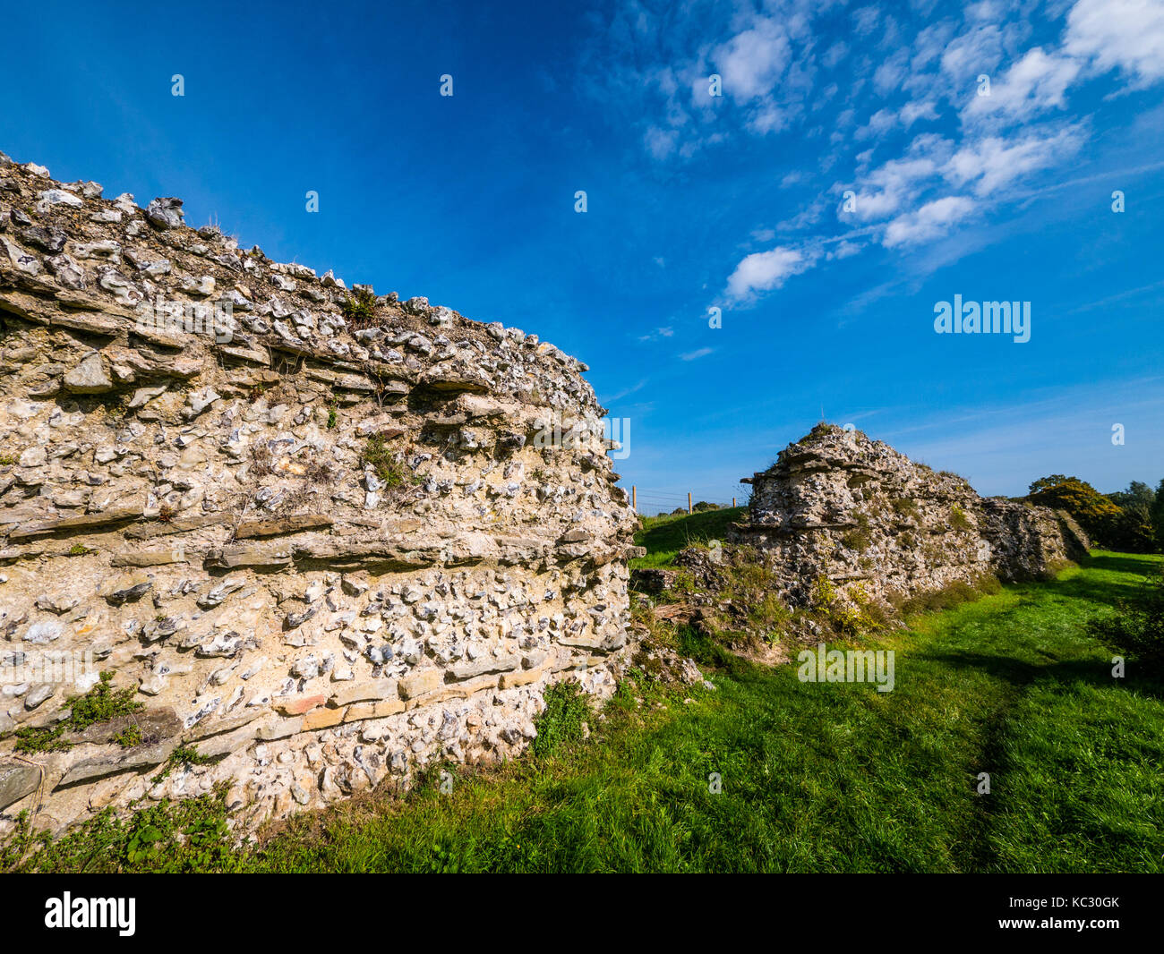 Silchester Città romana pareti, Silchester, Hampshire, Inghilterra Foto Stock