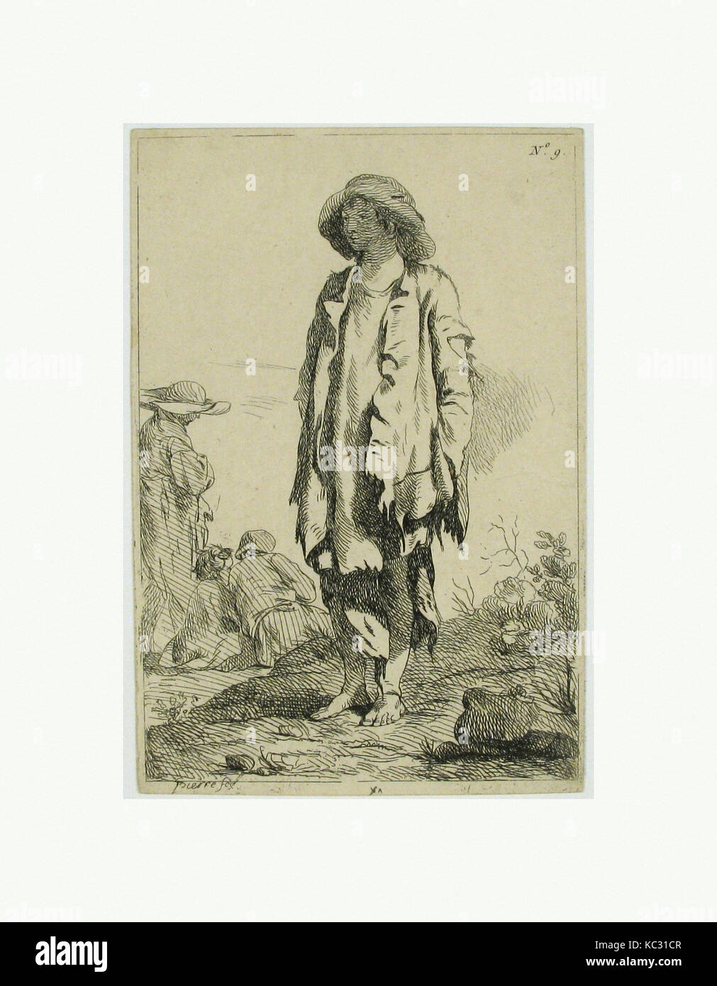 Beggar Famiglia, Jean-Baptiste Marie Pierre, ca. 1735-37 Foto Stock