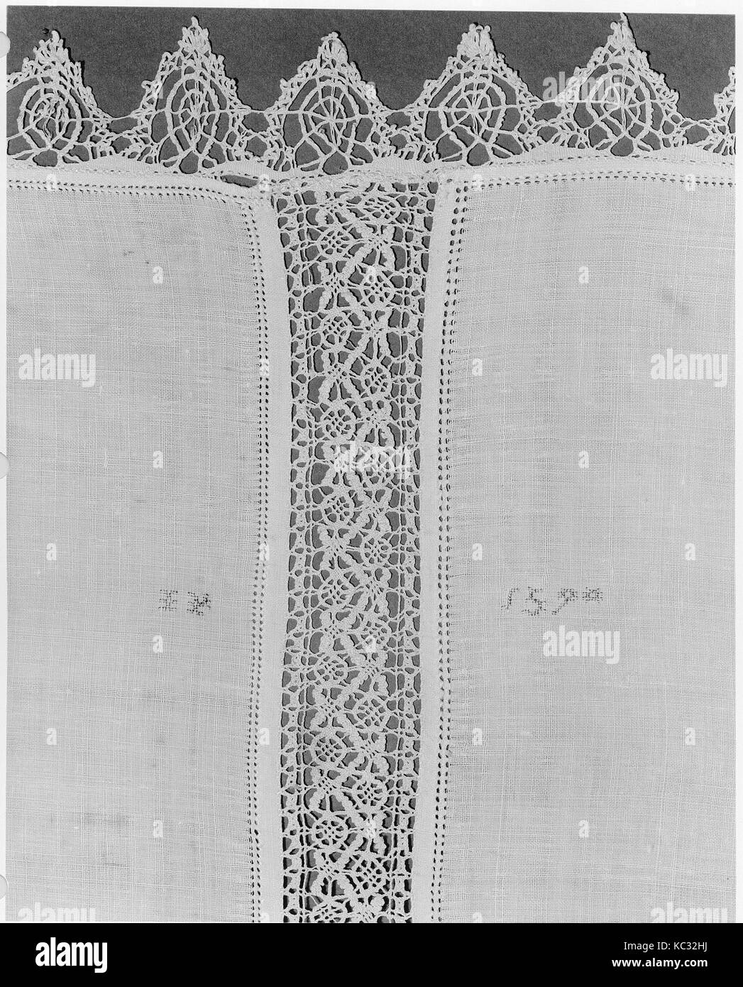 Tovaglia, 1590, Italiano, biancheria, L. 204 x W. 78 pollici (518.2 198,1 milioni x cm), Textiles-Woven Foto Stock