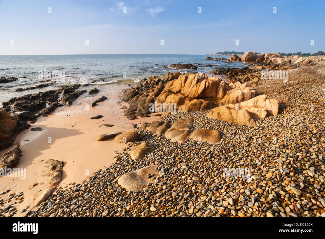 Co thach spiaggia è come un capolavoro di arte che la natura concede a tuy phong distretto, Binh Thuan provincia Foto Stock