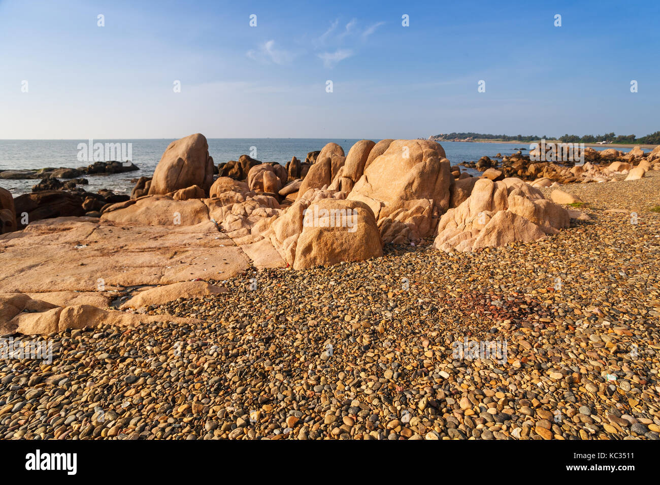 Co thach spiaggia è come un capolavoro di arte che la natura concede a tuy phong distretto, Binh Thuan provincia Foto Stock