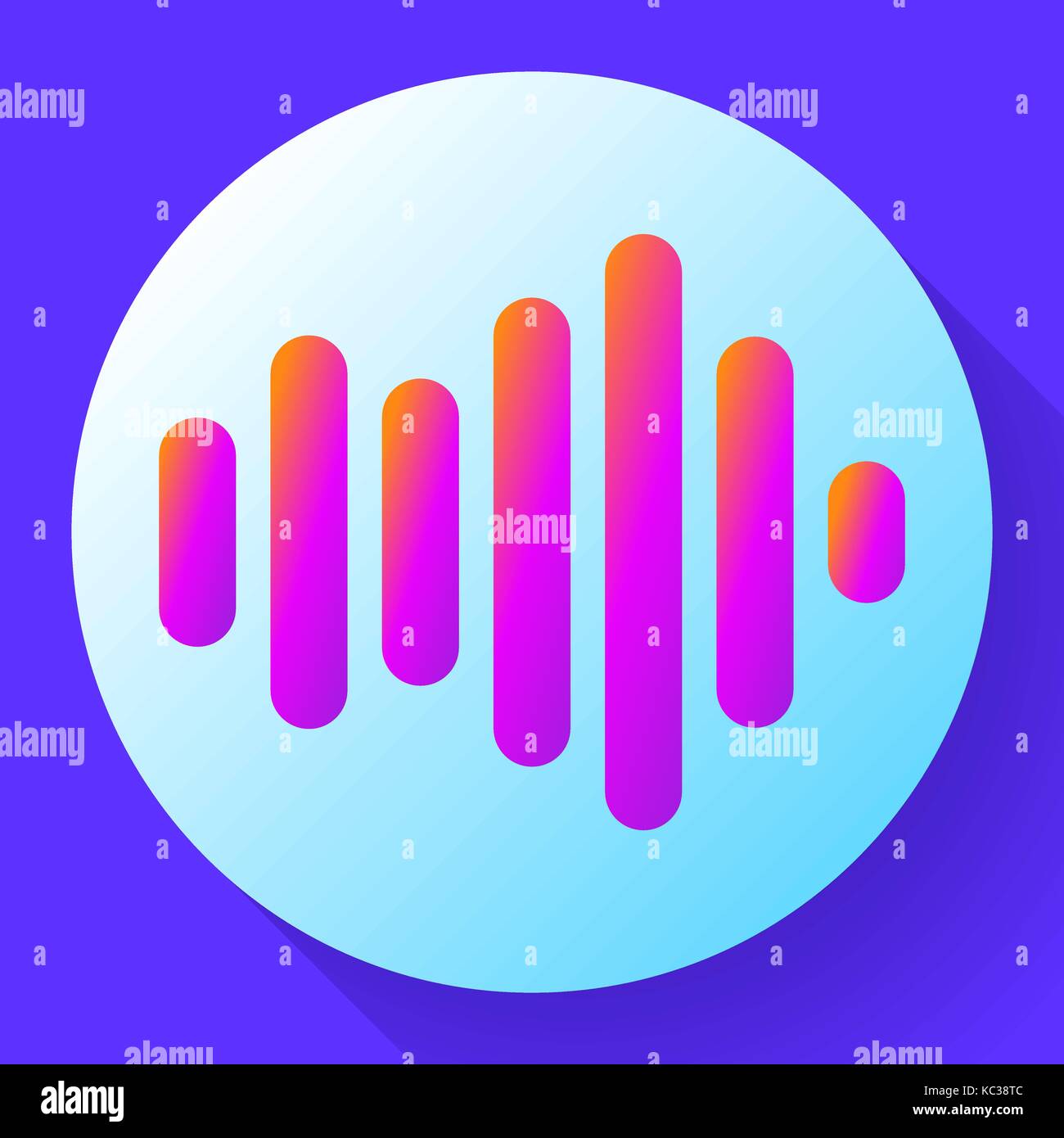 Le onde sonore icona vettore icona audio vettore. icona audio. Illustrazione Vettoriale