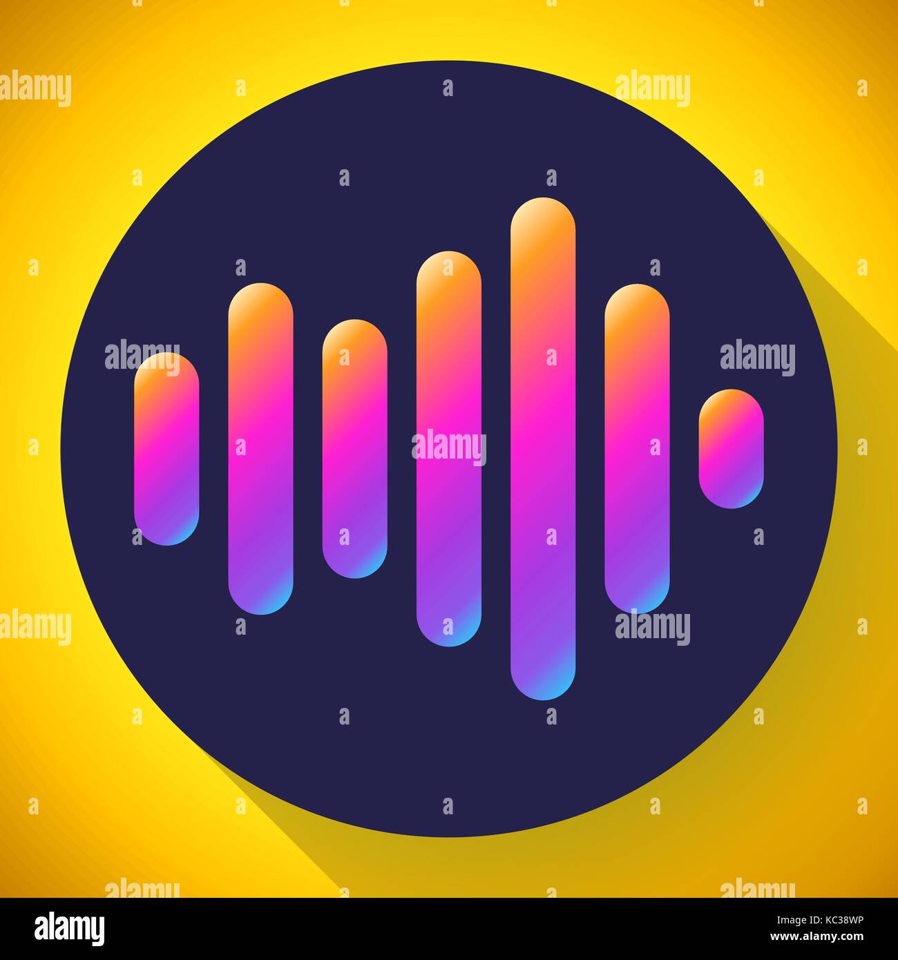 Le onde sonore icona vettore icona audio vettore. icona audio. Illustrazione Vettoriale