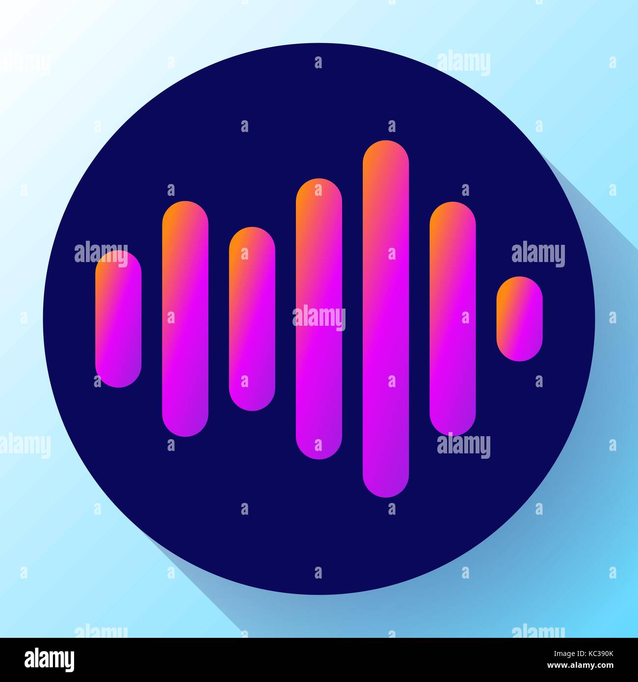 Le onde sonore icona vettore icona audio vettore. icona audio. Illustrazione Vettoriale