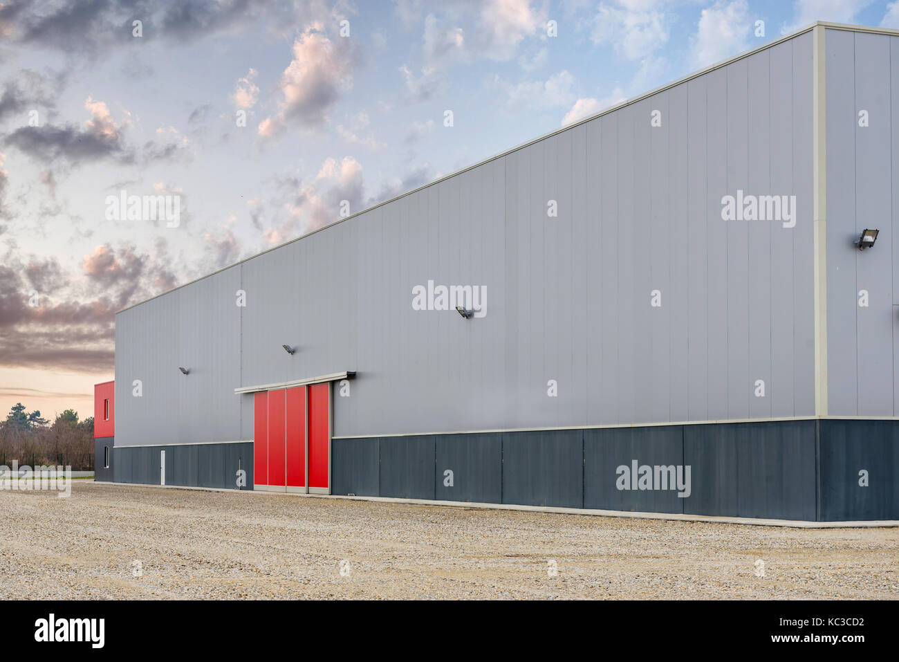Immagine esterna delle grandi imprese industriali e commerciali di acciaio laminato a freddo di edifici Foto Stock