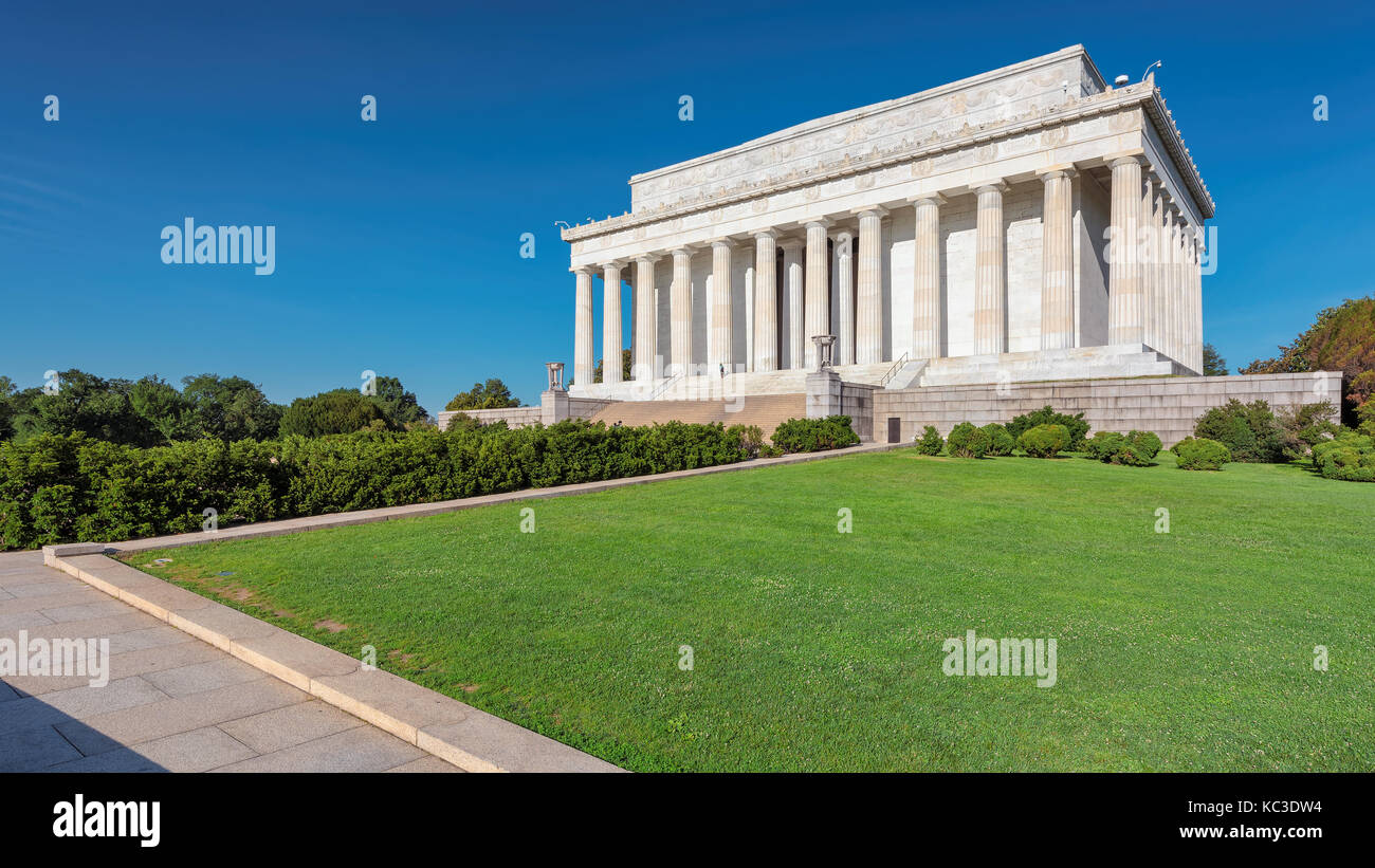 Il Lincoln Memorial a sunrise, Washington DC Foto Stock