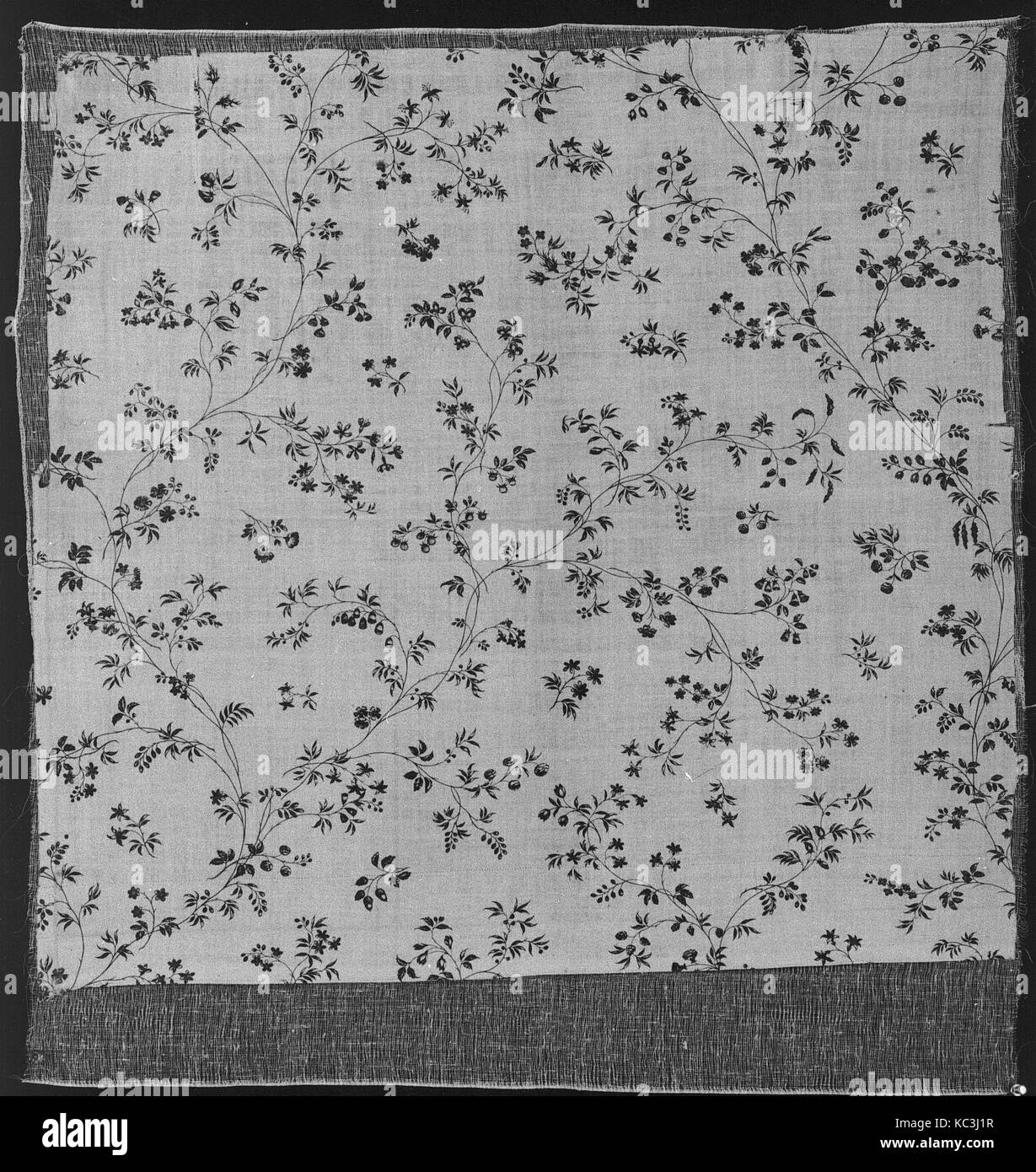 Pezzo, 1760-80, British, cotone, L. 26 3/4 x W. 27 1/2 pollici, Textiles-Printed Foto Stock