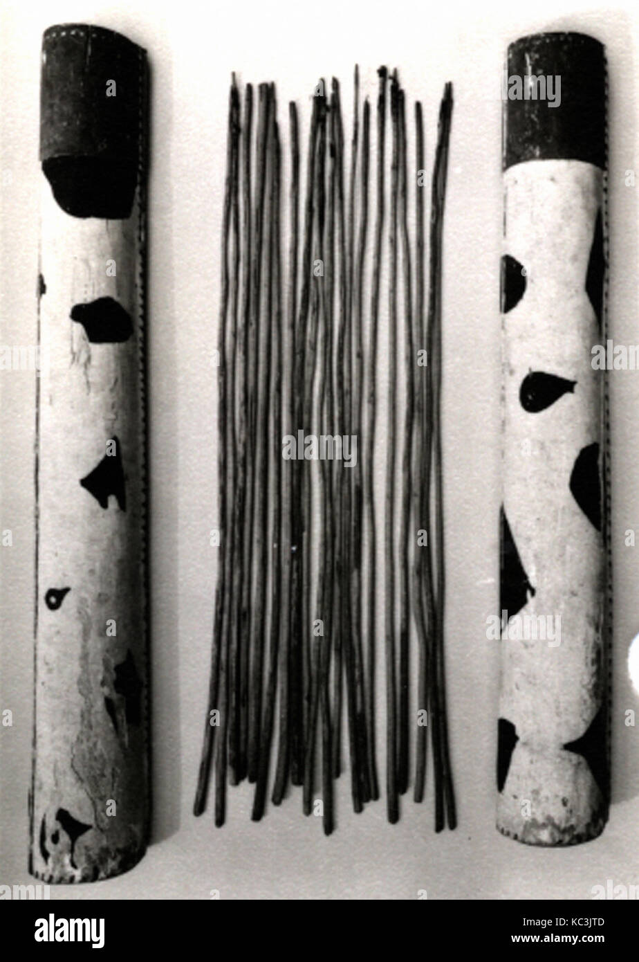 Spear, Regno di Mezzo, Dynasty 12, ca. 1900 A.C., dall'Egitto, legno Foto Stock