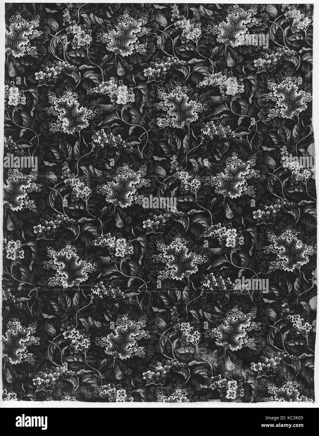 Pezzo, 1800-1810, British, cotone, L. 38 1/4 x W. 27 pollici, Textiles-Printed Foto Stock