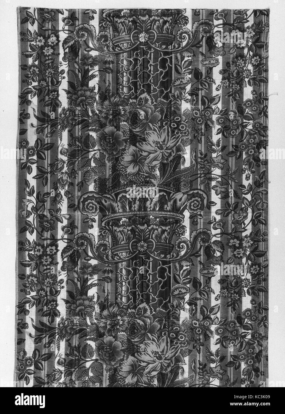 Pezzo, ca. 1824, British, cotone, L. 39 1/2 x W. 24 1/4 pollici (larghezza del telaio), Textiles-Printed Foto Stock
