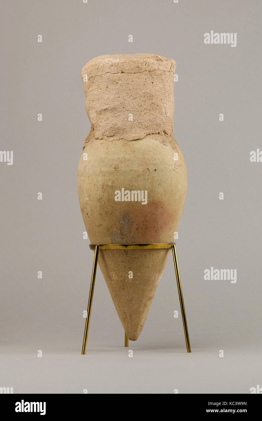 Vaso con base appuntita e sigillo intatto, ca. 2649-2100 A.C. Foto Stock