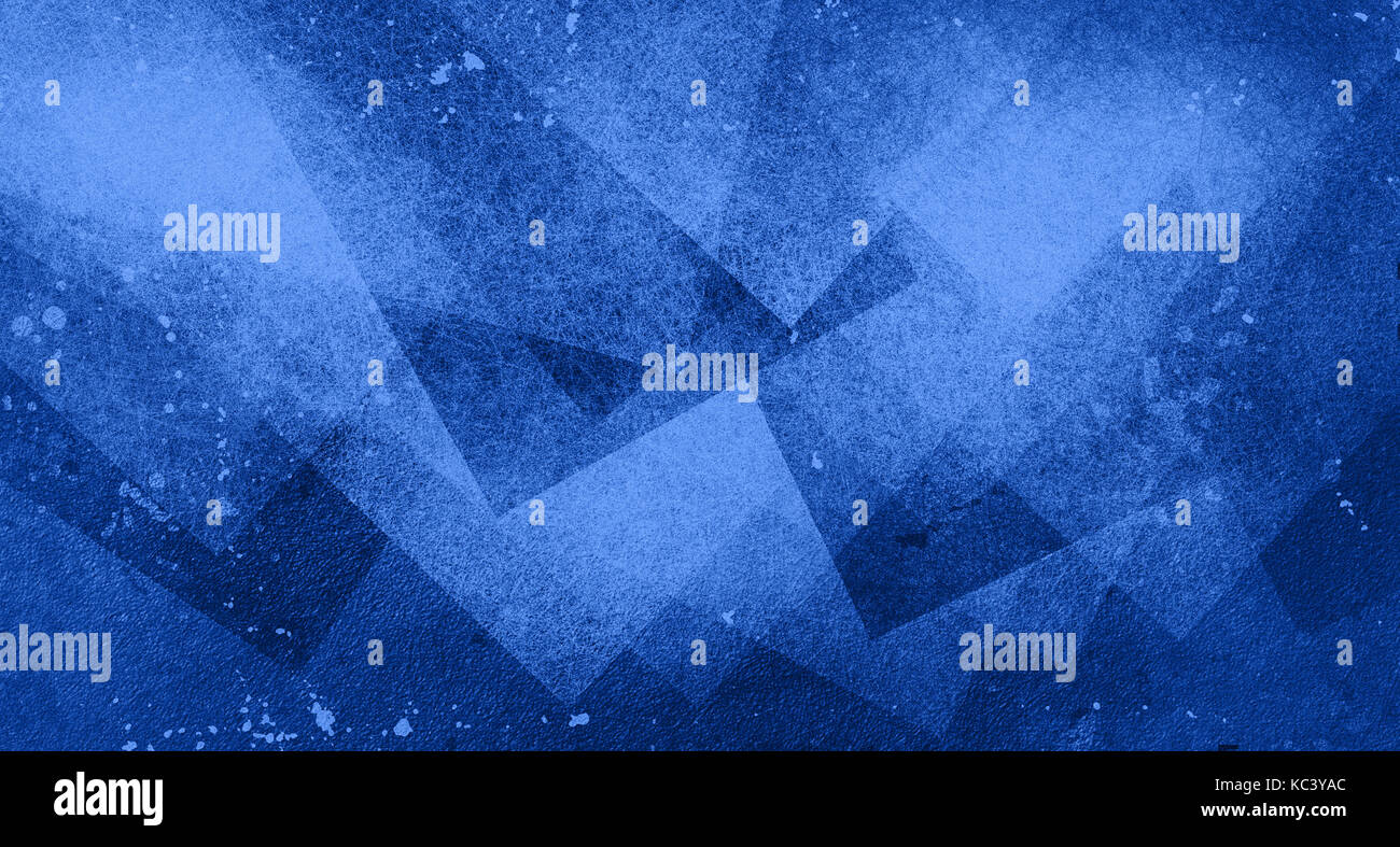 Blu zaffiro sfondo con strati di trama bianco carta pergamena forme trasparenti in elegante elegante sfondo scuro design, disposizione geometrica Foto Stock