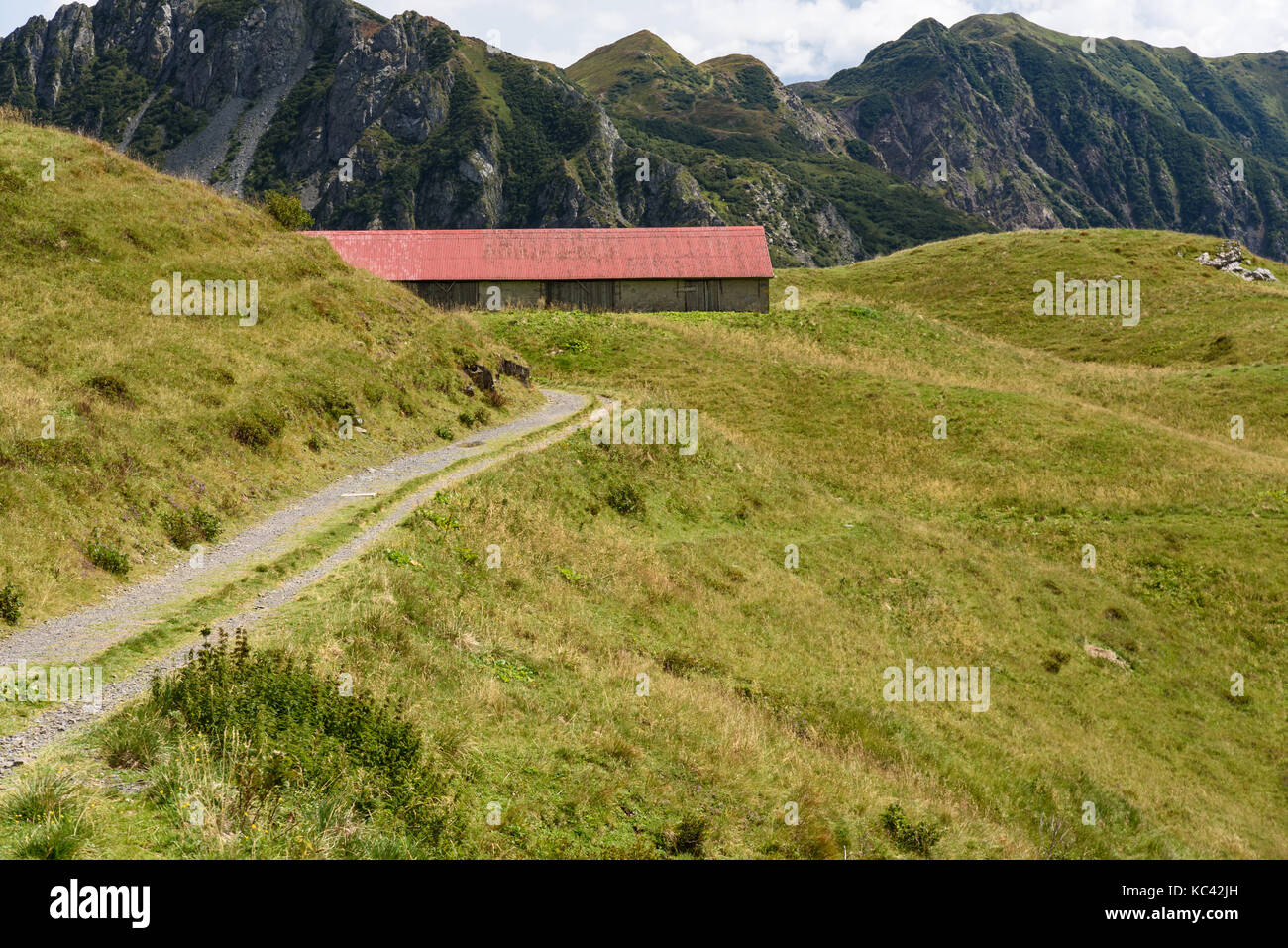 Malghe e rifugi in Friuli montagne Foto Stock
