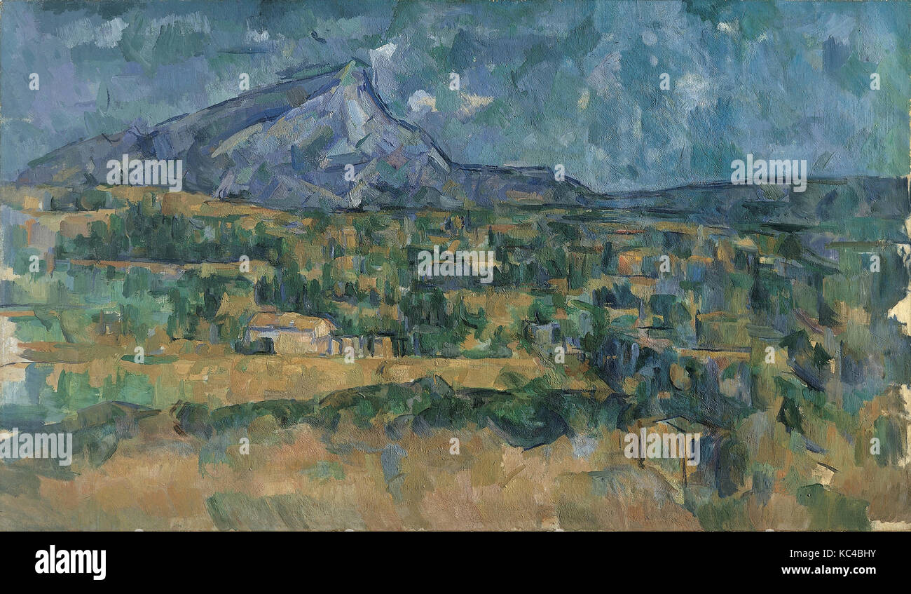 Mont Sainte-Victoire, ca. 1902-6, olio su tela, 22 1/2 x 38 1/4 in. (57,2 x 97,2 cm), dipinti, Paul Cézanne (Francese Foto Stock