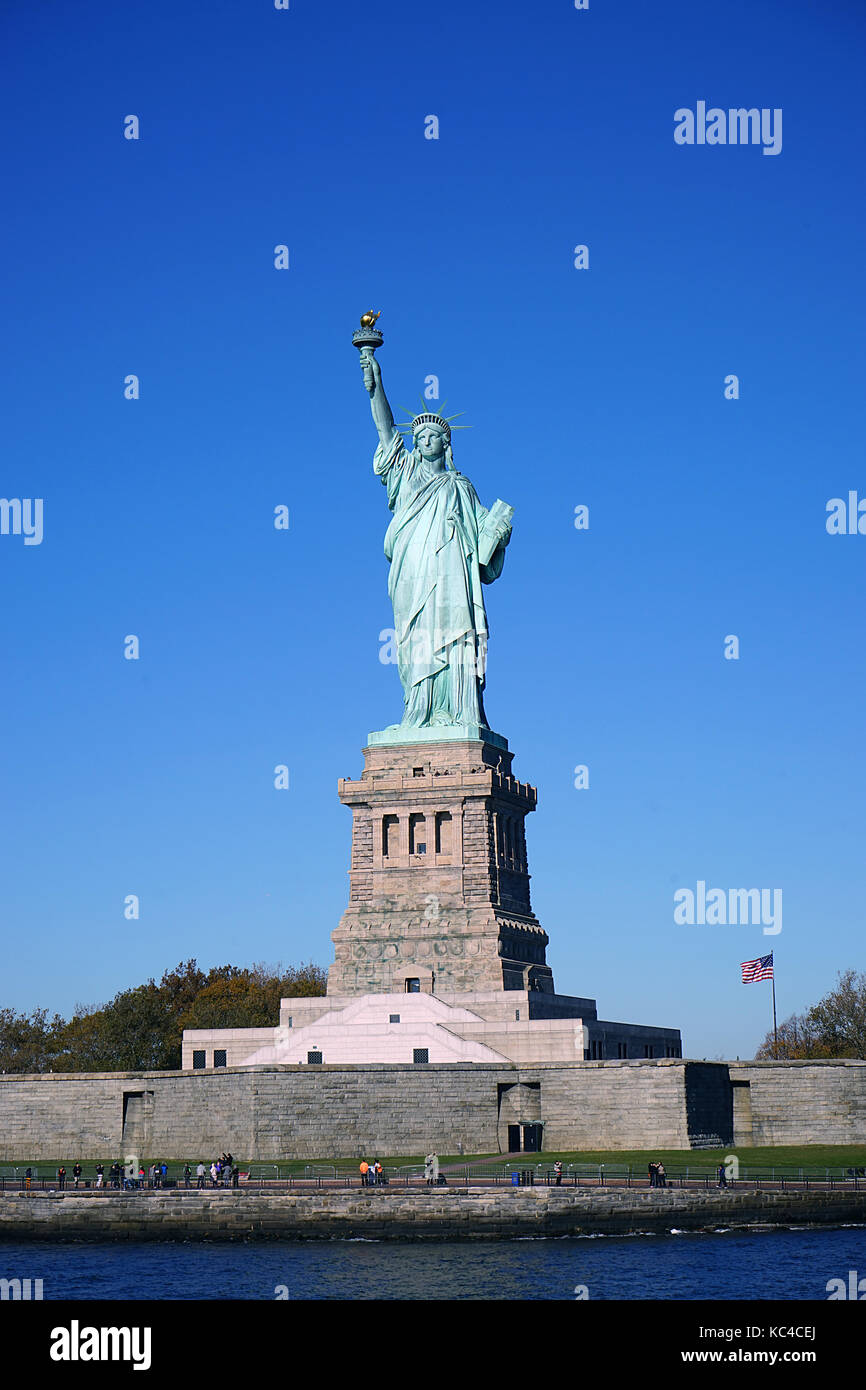 Statua della Libertà New York Manhattan Stati Uniti d'America . Foto Stock