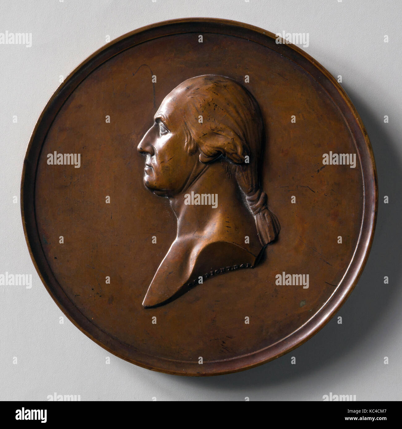 Medaglia, 1818-54, bronzo, Diam. 3 1/2 in. (8.9 cm), metallo, Charles Cushing Wright (1796-1854 Foto Stock