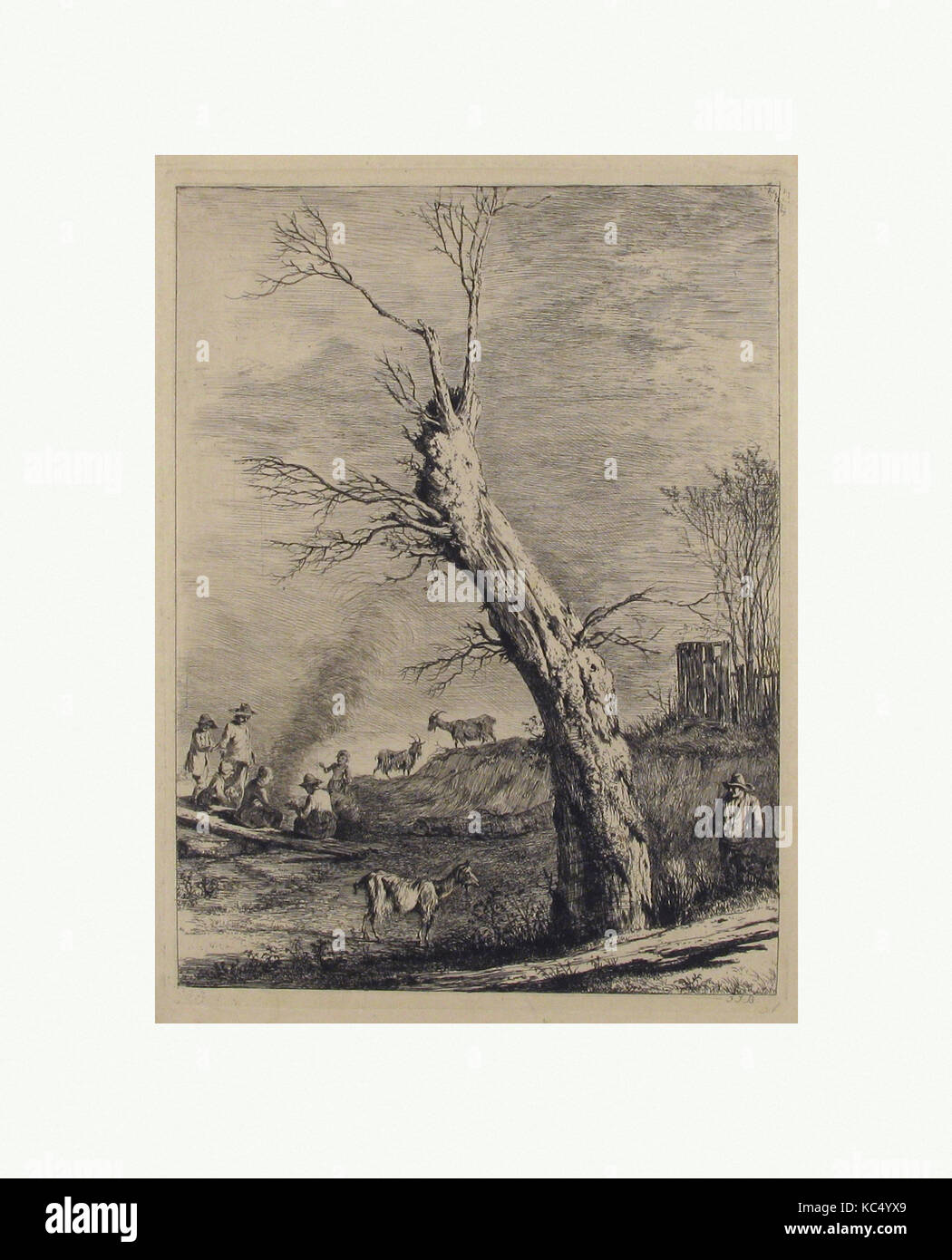 Inverno, dopo un disegno completato in Saint-Chamond, Jean Jacques de Boissieu, 1795 Foto Stock