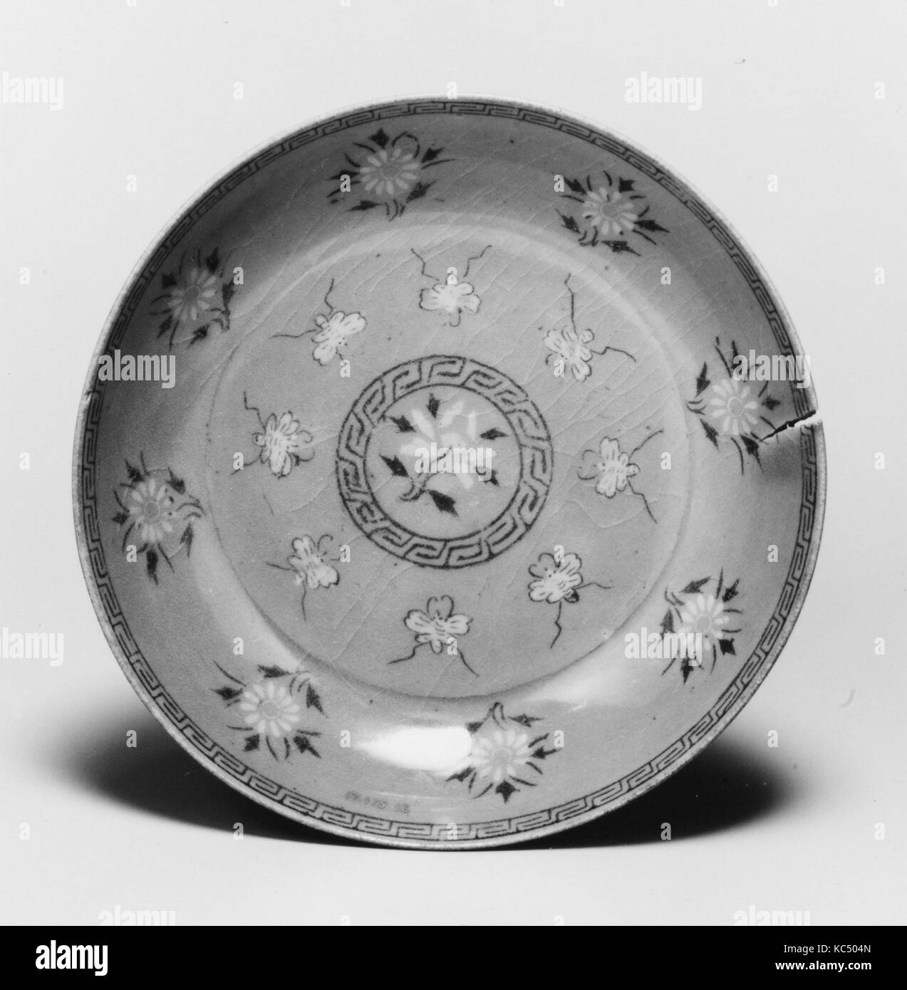 Piattino, dinastia Goryeo (918-1392), Corea, argilla, Diam. 6 a. (15,2 cm), Ceramica Foto Stock