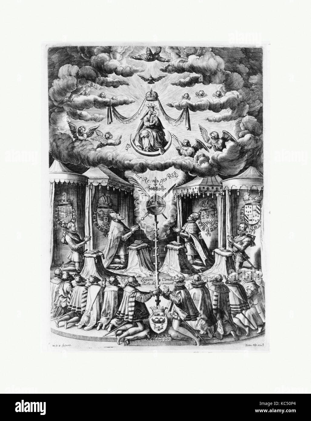 I difensori della fede cattolica nei Paesi Bassi in adorazione della Vergine, Hieronymus, 1587 Foto Stock