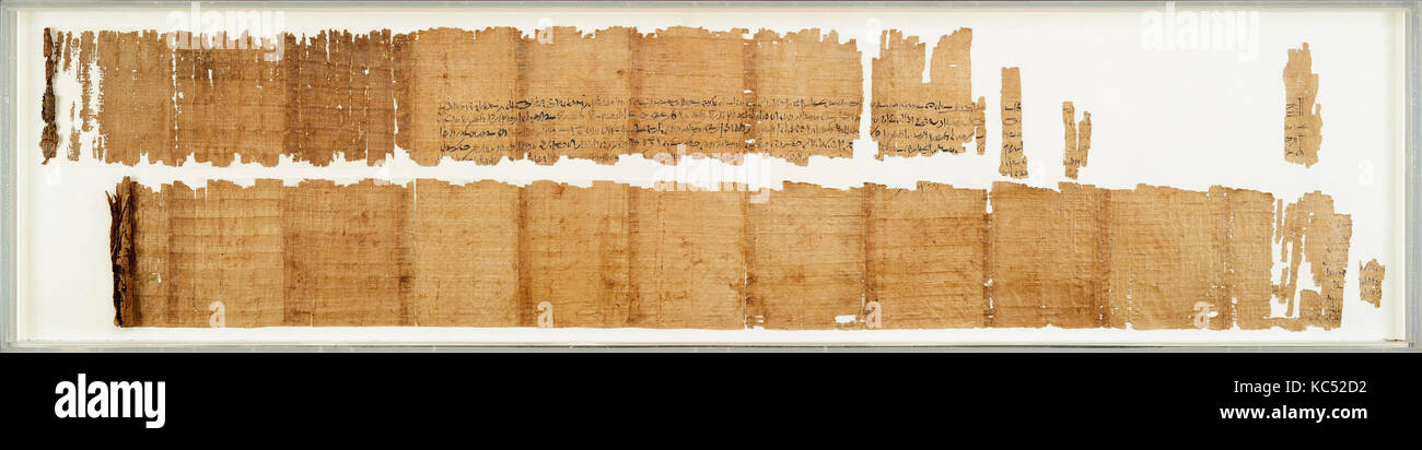 Contratto di matrimonio, tardo periodo, Dynasty 30, 380-343 A.C., dall'Egitto, il papiro, inchiostro, incorniciato: H. (16 1/4 in.); W cm (65 3/4 in Foto Stock