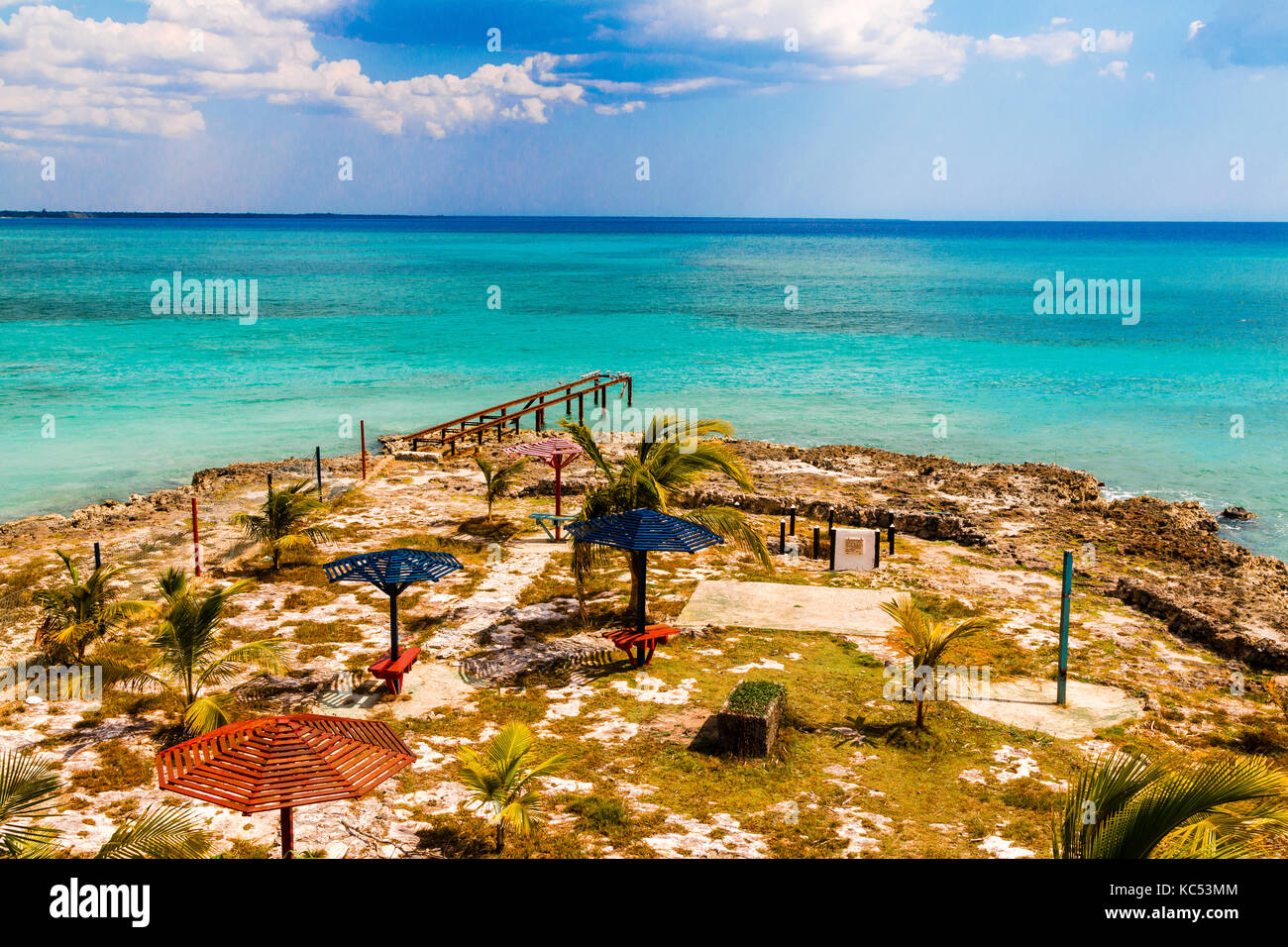 Playa Larga, Baia dei maiali, la crisi dei missili cubani, penisola di Zapata, provincia di Matanzas, Cuba, Caraibi Foto Stock
