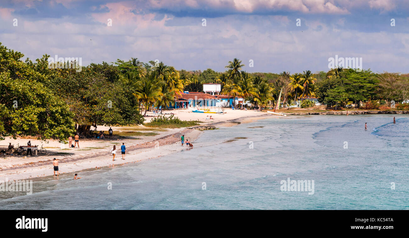 Playa Larga, Baia dei maiali, la crisi dei missili cubani, penisola di Zapata, provincia di Matanzas, Cuba, Caraibi Foto Stock