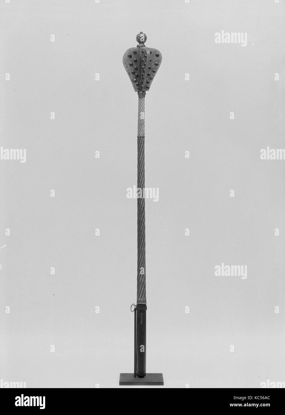 Scettro, XVIII secolo, India, Nephrite, H. 24 3/16 in. (61,5 cm); W. 2 11/16 in. ( 6,9 cm), Jade Foto Stock