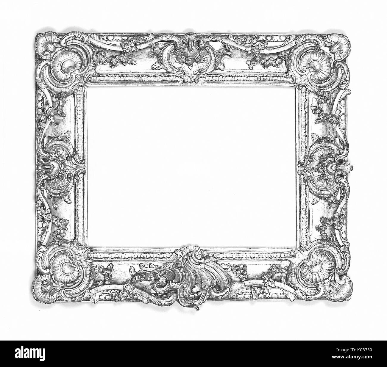 Telaio spazzata, 1755-60, Francese, Rovere modanature inferiori e chiavette; calce modanature superiore., 67 x 76,2, 39,6 x 50,9, 418 x 53,7 cm Foto Stock