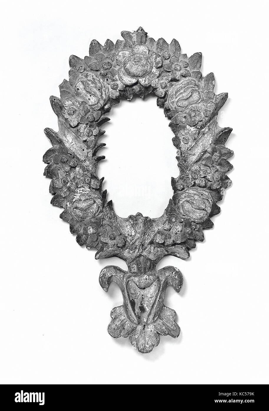Palatina-stile cornice ovale, fine XVIII secolo, Italiano, Toscana, forse Firenze, Noce, complessivo: 16 x 9, Frame Foto Stock