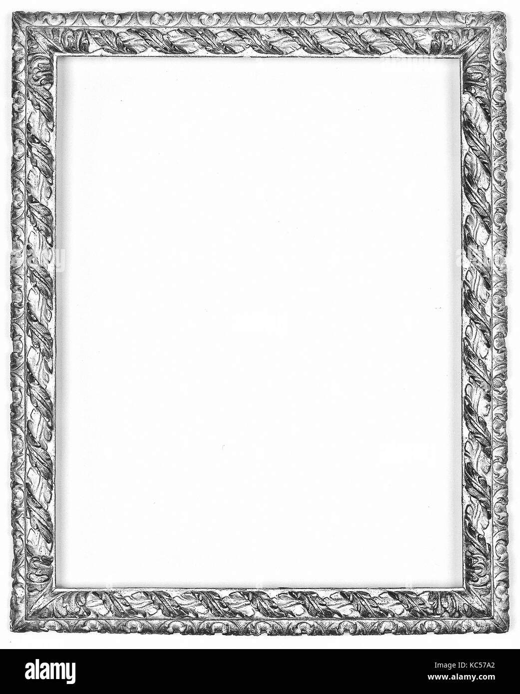 Rococò - il telaio dello specchietto, risalente alla fine del XVI secolo, Italiano, Venezia, pino complessivo: 22 x 27 1/2, telai Foto Stock