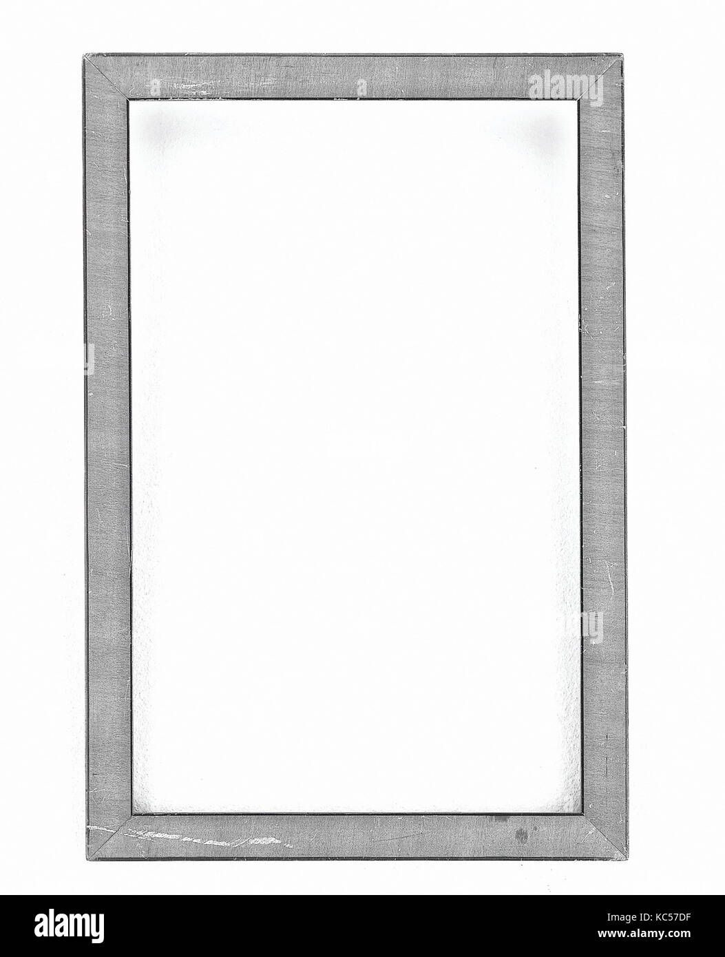 Telaio Biedermeier, 1830-40, Tedesco, Monaco di Baviera, pino con satinwood cross-impiallacciatura di granella sulla parte superiore e posteriore dei bordi., 35.1 x 23.7, 31 x 19 Foto Stock