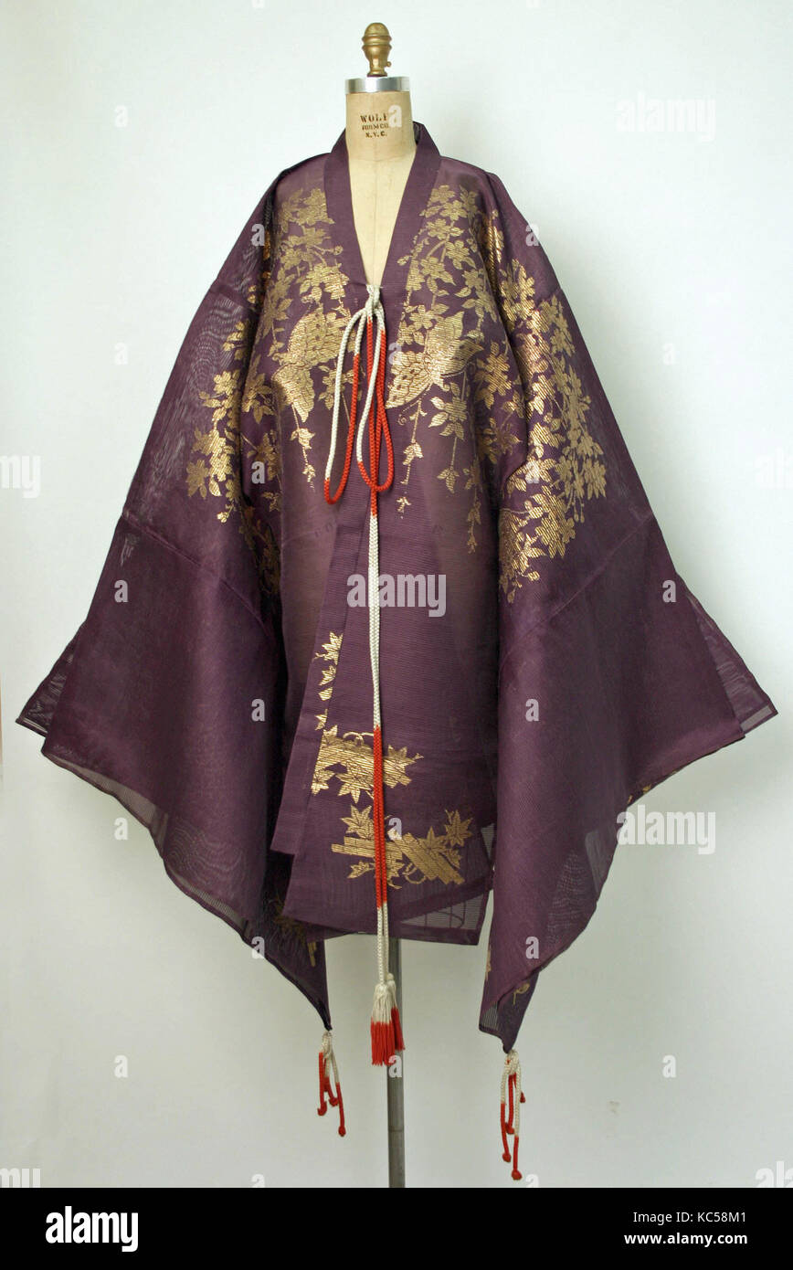 Costume teatrale, XVIII secolo, giapponese (e, f) Cotone Foto Stock